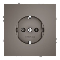 Изображение Розетка встраиваемая VOLTUM S70 с заземлением 16А (капучино)
